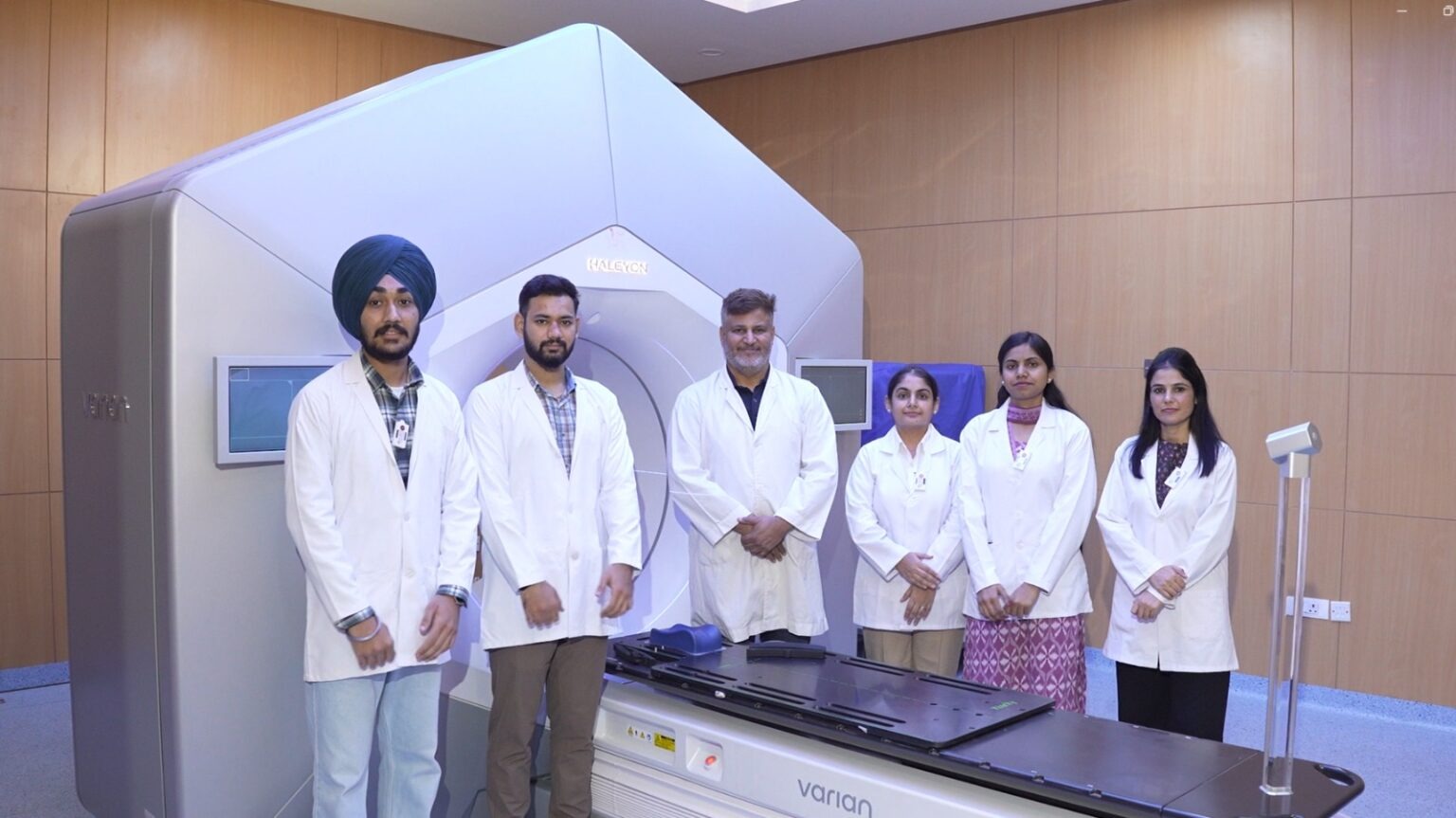 Dr. Jaura with Medical Team at Varian Halcyon